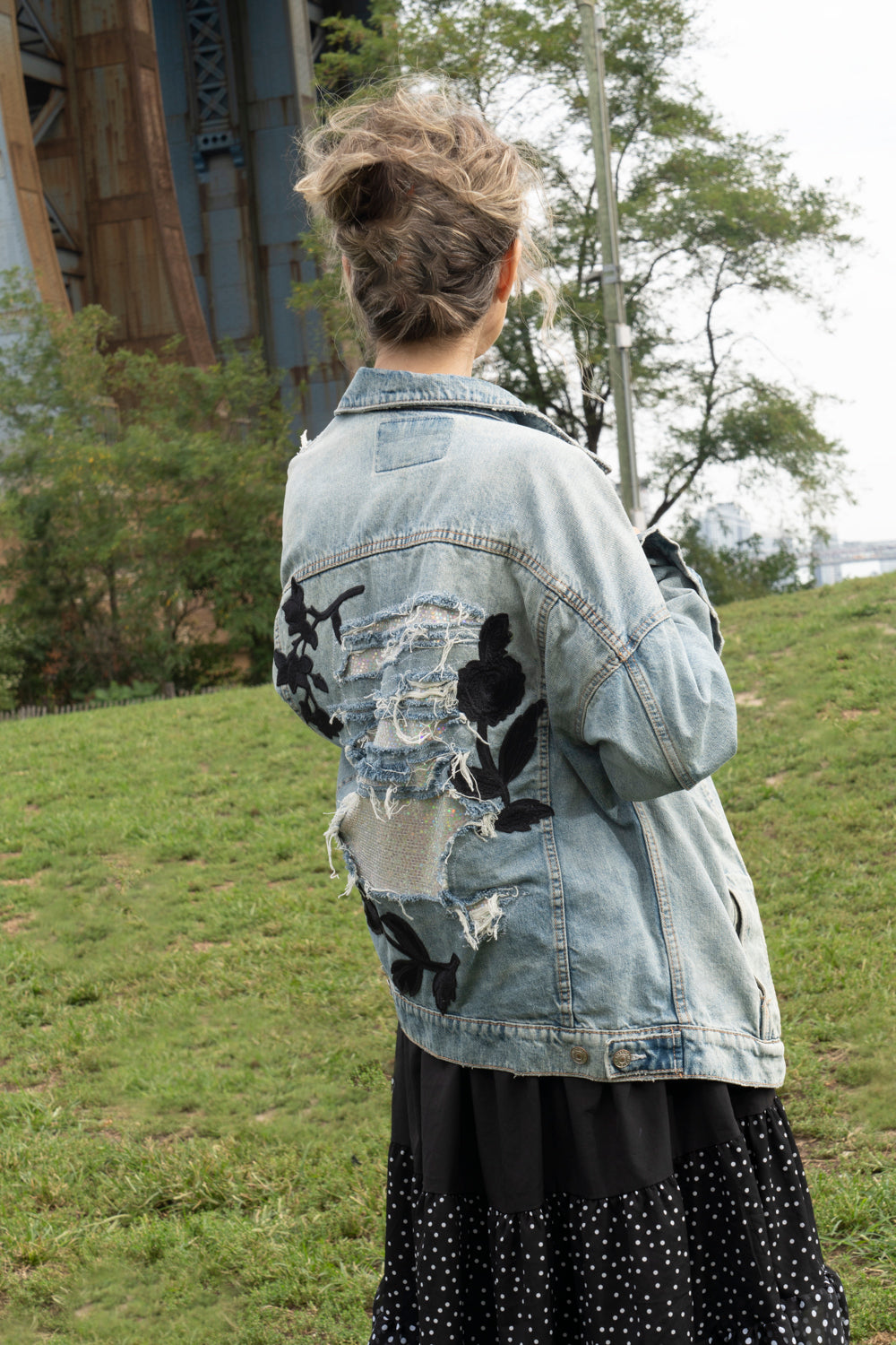 Dream On, Sucker — Upcycled Denim Jacket