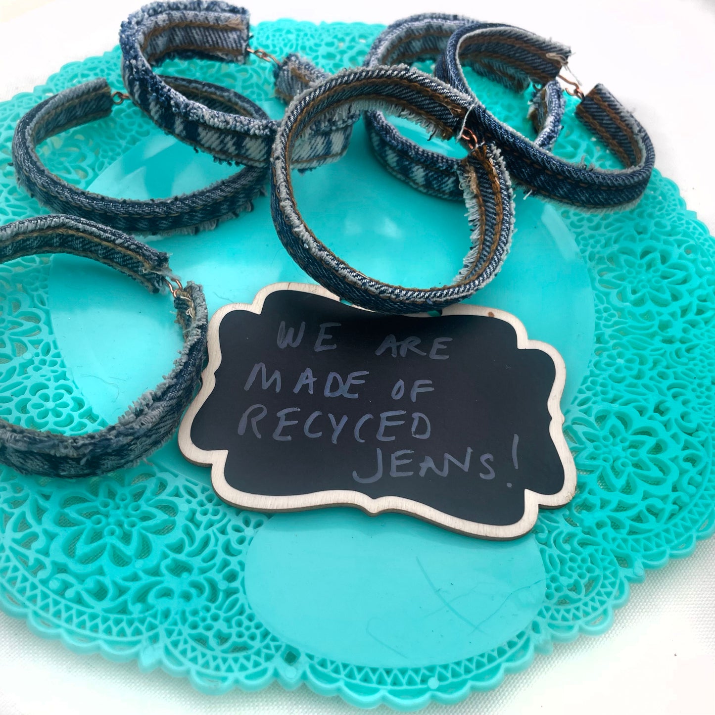Denim Bangle Bracelet