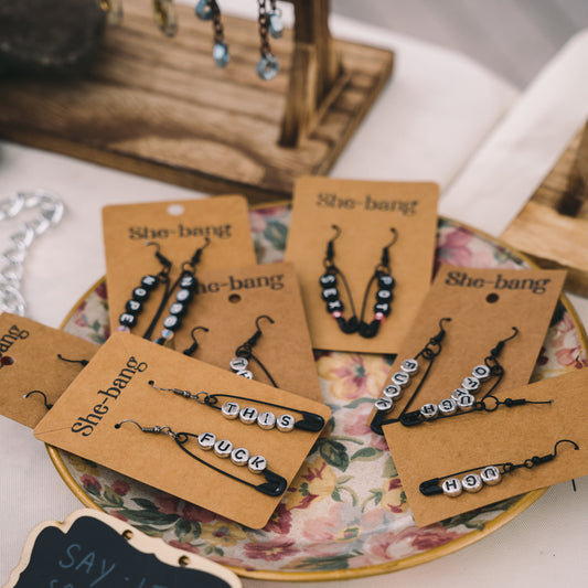 Say anything,  Safety Pin Earrings