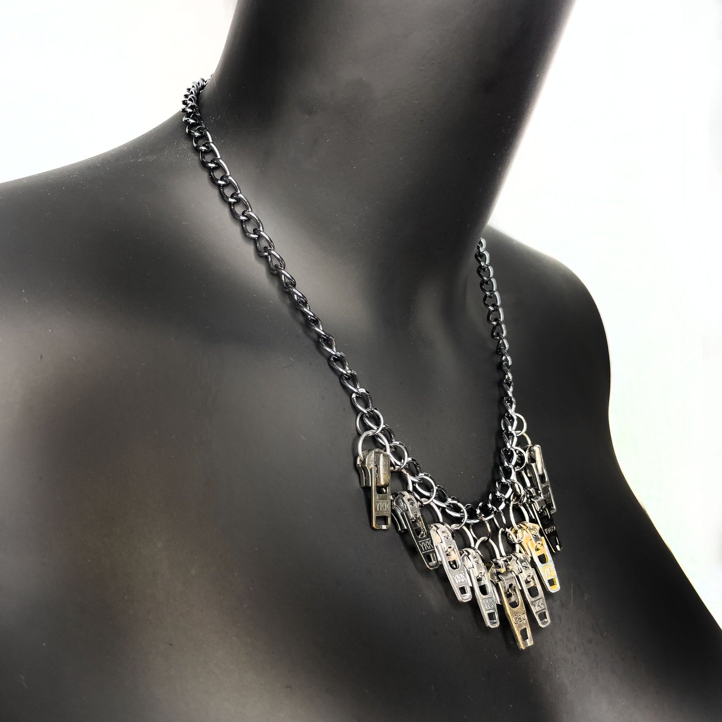 Zipper Necklace, Silver