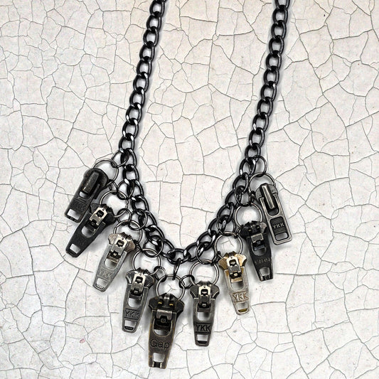 Zipper Necklace, Silver