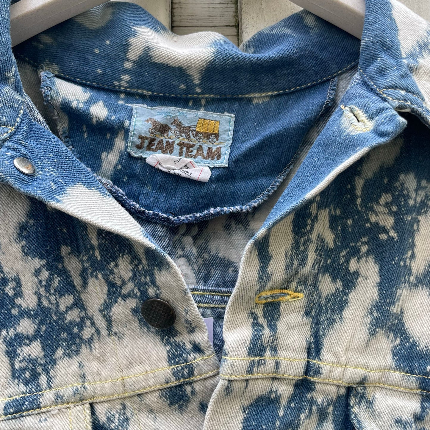"UGH" Bleached REworked Vintage Denim Jacket