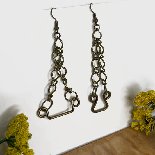 Bronze Hook and eye earrings