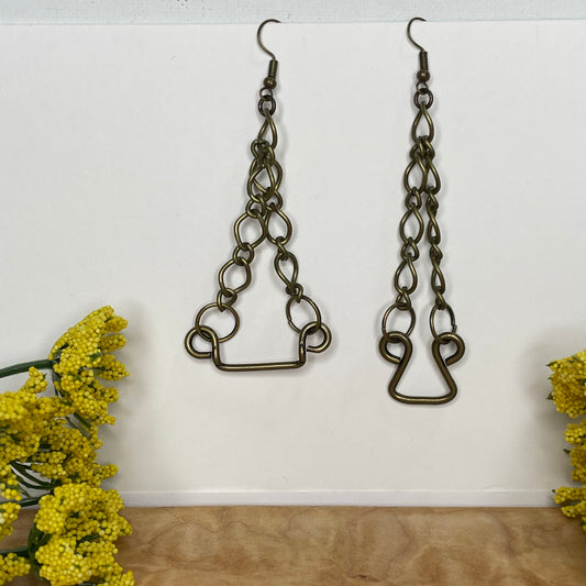 Bronze Hook and eye earrings