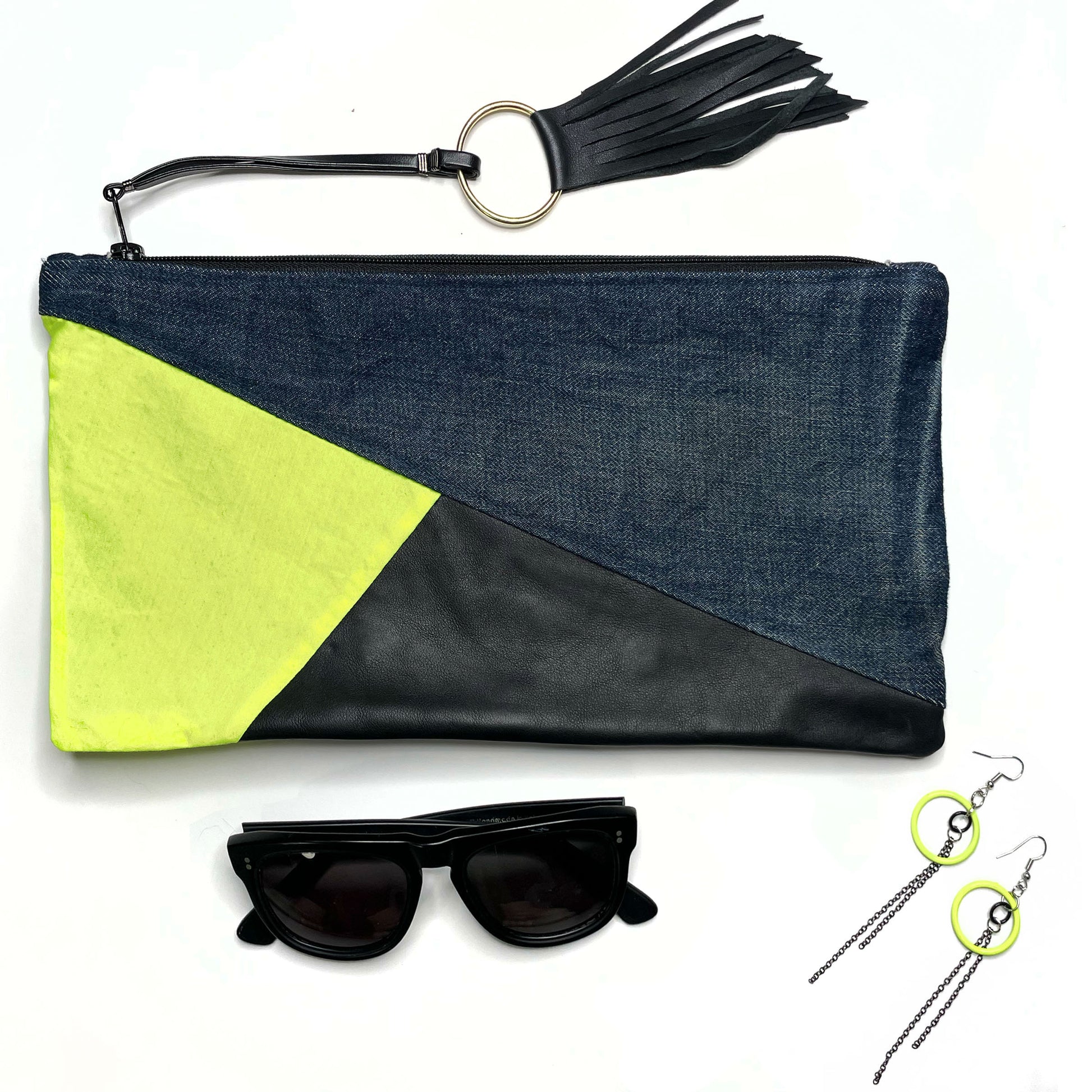 she-bang is upcycled handmade unique handbags, recycled denim bags, handmade genuine leather bags, completely one of a kind bags made by local brooklyn designers.