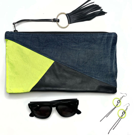 she-bang is upcycled handmade unique handbags, recycled denim bags, handmade genuine leather bags, completely one of a kind bags made by local brooklyn designers.
