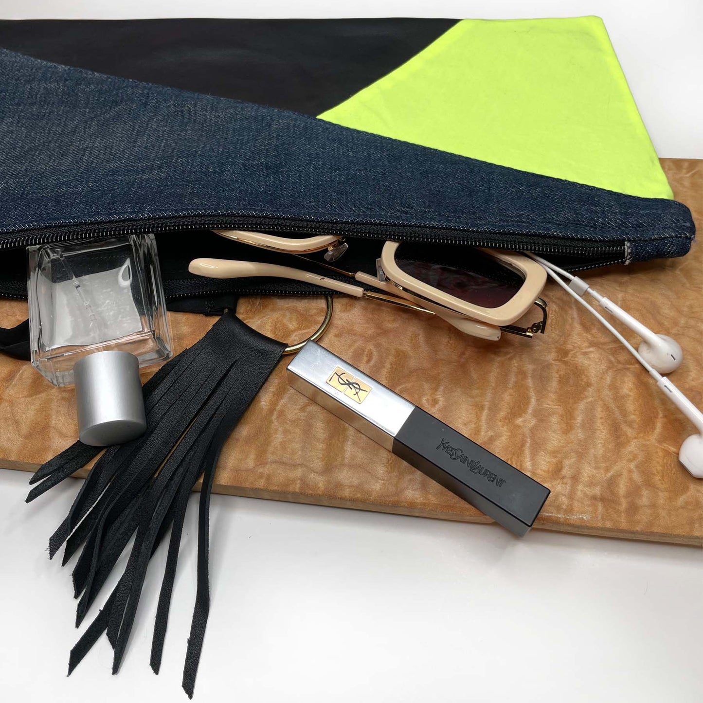 she-bang is upcycled handmade unique handbags, recycled denim bags, handmade genuine leather bags, completely one of a kind bags made by local brooklyn designers.