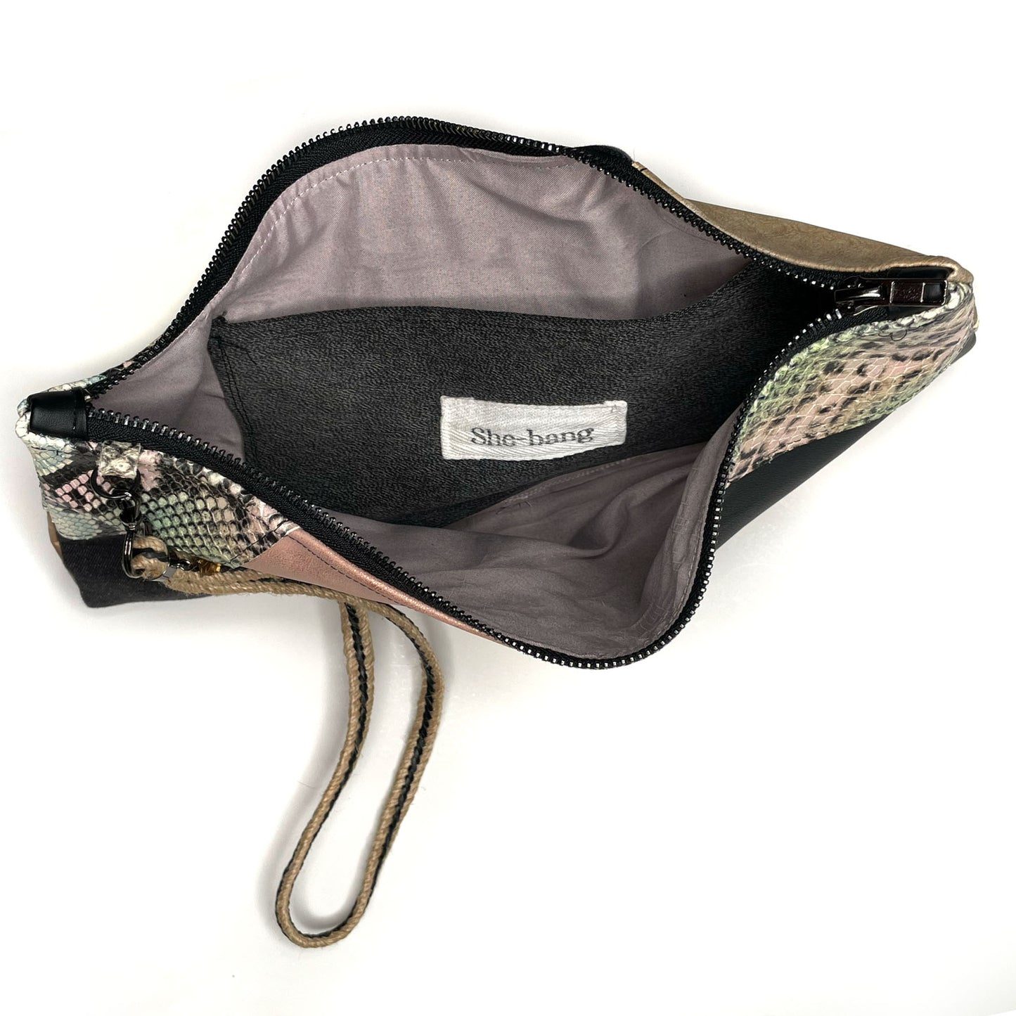 patchwork leather bag. handmade unique handbags, recycled denim bags, handmade genuine leather bags, completely one of a kind bags made by local brooklyn designers.
