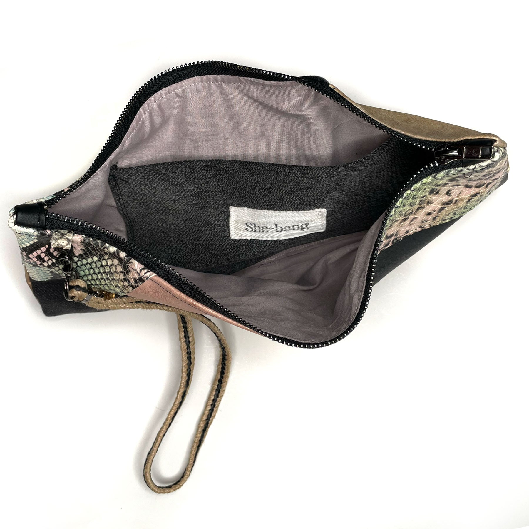 patchwork leather bag. handmade unique handbags, recycled denim bags, handmade genuine leather bags, completely one of a kind bags made by local brooklyn designers.