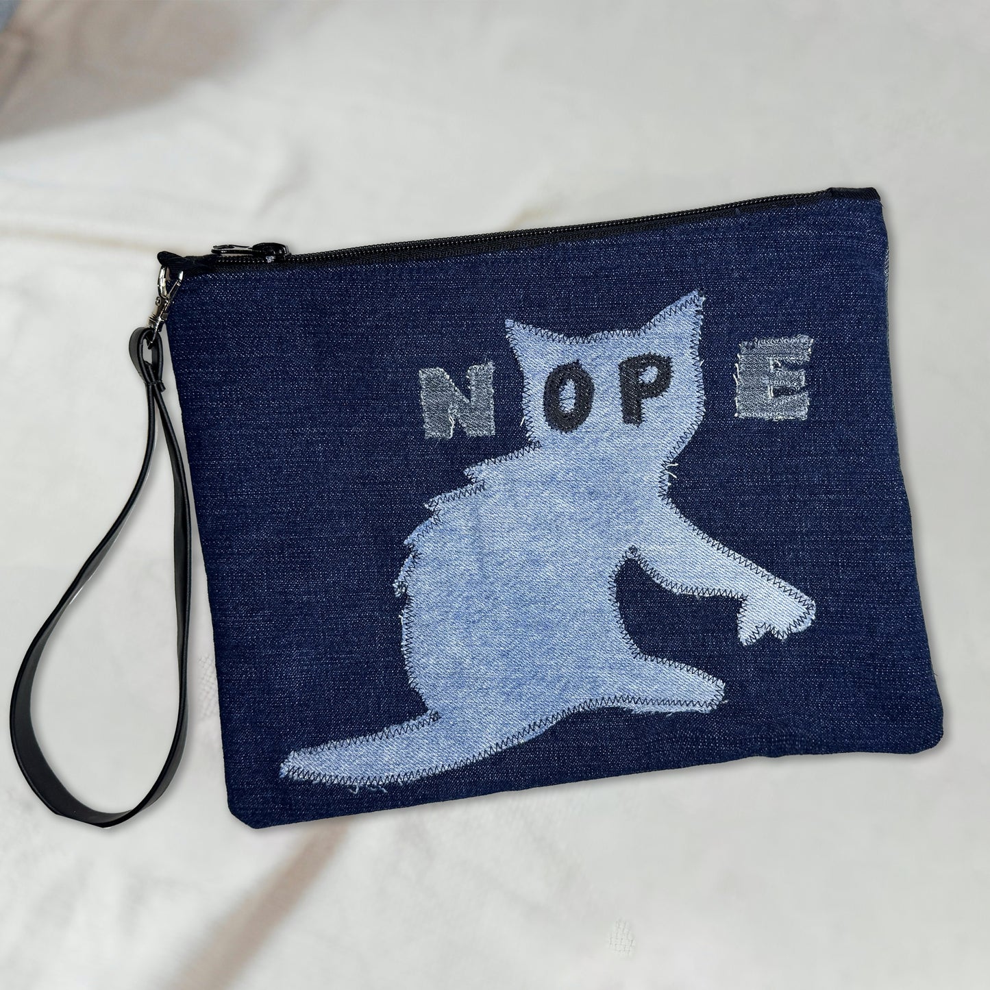 Bad Cat Nope Denim Bag