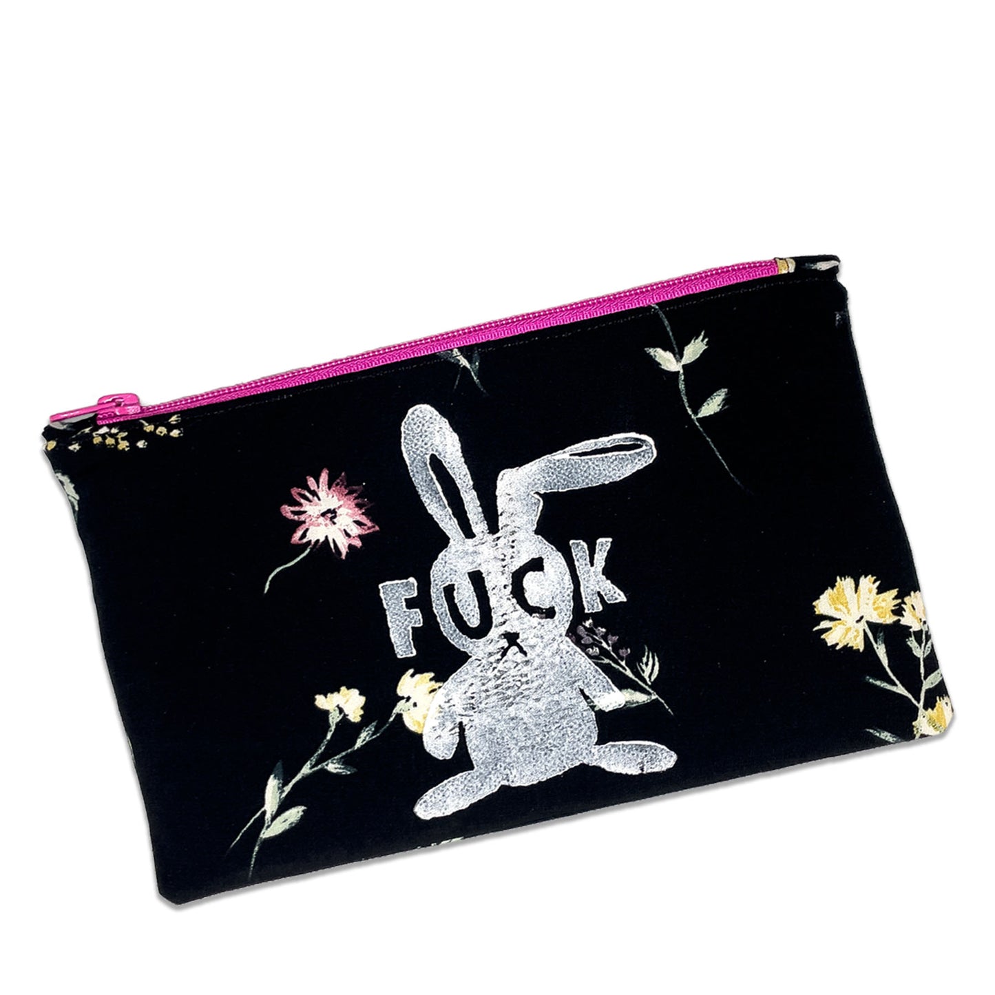 F*ck Bunny Cosmetic Bag, handmade, unique makeup bag, Fuck Bunny