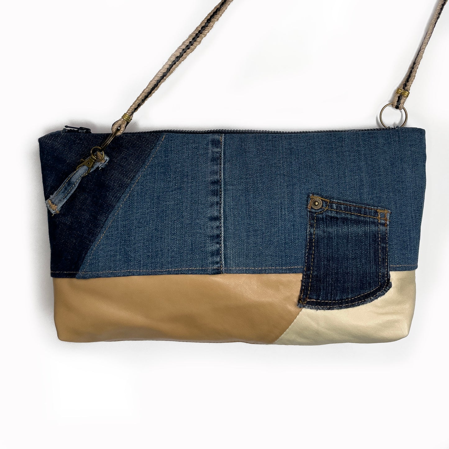 Denim Handbags for Women Handmade Jeans Bag Denim Crossbody 